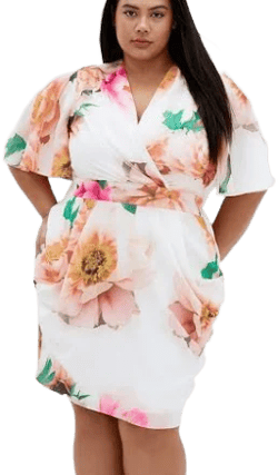 City Chic Women's Plus Size Braelynn Floral Mini Dress