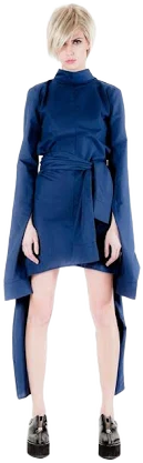 Avant Garde Open Back Oversized Tunic Dress