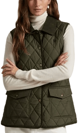 Polo Ralph Lauren Women's Corduroy-Trim Quilted Vest