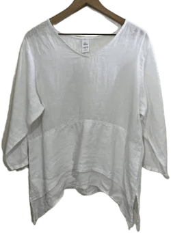 Luisa & Q Linen Lagenlook Minimalist Tunic Top