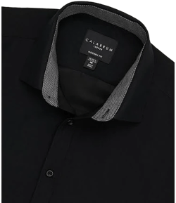Calabrum Men's Regular Fit Solid Wrinkle Free Performance Dress Shirt