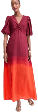 INC International Concepts Women's Ombre Twist-Front Maxi Dress