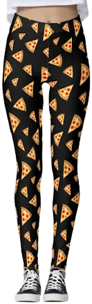 Zazzle Women's Cool and Fun Pizza Slices Leggings