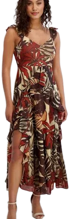 Siena Women's Sleeveless Chiffon A-Line Maxi Dress