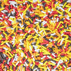 Fall Sprinkles for Baking Cupcakes, Cookies, and Cake - Thanksgiving Sprinkles for Baking with Crunchy Vegan Jimmies Sprinkles in Red Yellow Orange Sprinkles - Autumn Sprinkles for Cupcake Decorations Fall Jimmies