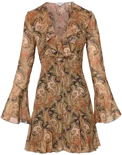 adrienne silk mini dress