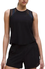 Lululemon Women's Sculpt Cropped Tank Top with Lace Trim