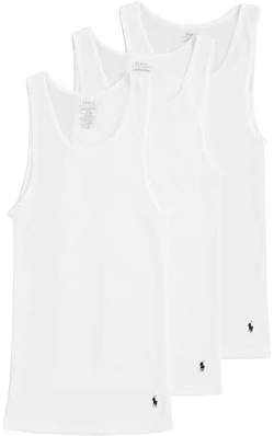 Polo Ralph Lauren 3 Pack Ribbed Tank - White