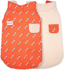Sniff & Bark Coral Fetch Reversible Cozy Fleece Vest