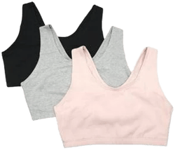 Fruit of the Loom Women's Cotton Tank Sports Bra 3-Pack