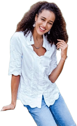 Purely Feminine Embroidered Cotton Blouse
