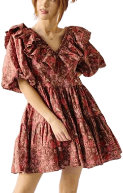 Timmins Ruffle Floral Dress