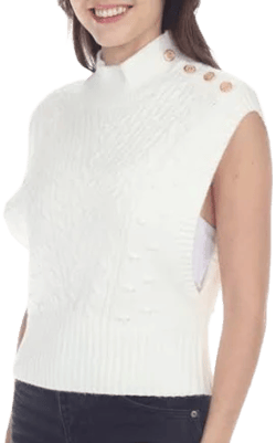 Rain and Rose Cable Stitch Sweater Vest