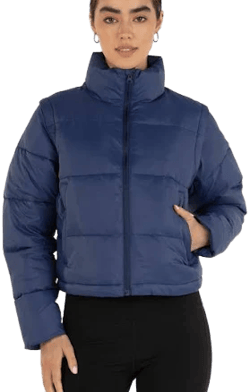 Rebody Women's On The Go Puffer Convertible Jacket Vest