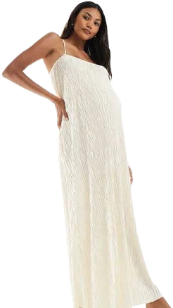 Vero Moda Maternity Textured Plisse Cami Maxi Dress
