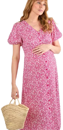 Jojo Maman Bébé Floral Maternity Midi Dress