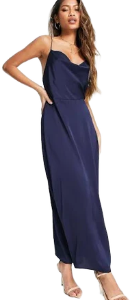 Vila Women's Satin Slip Maxi Dress