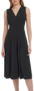 Marc New York Women's Sleeveless Fit + Flare Midi Dress