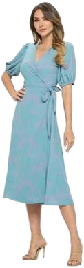 West K Women's Alexandria Full-Wrap A-Line Midi Dress