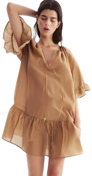 H&M Ladies Tie-Detail Tunic Dress