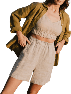 notPERFECTLINEN Main Casual Linen Shorts