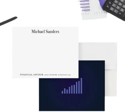 Financial Advisor Note Card Personalized Office Stationary Set