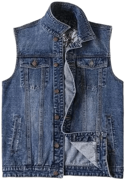 Men's Loose Denim Vest
