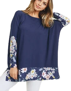 ICONOFLASH Women's Oversized Floral Tunic Top