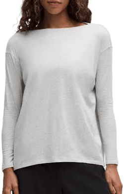 Lululemon Women's Back in Action Organic Cotton Long-Sleeve Shirt