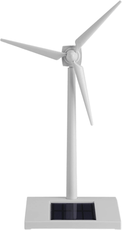 Solar Windmill Toy Desktop Wind Turbine Model Mini Science Teaching Tool Home Decoration White Business Gift Enlightenment aids