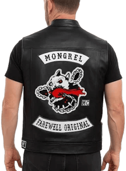 Men's Real Leather Biker Vest