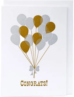 Greeting Card Congrats Balloons