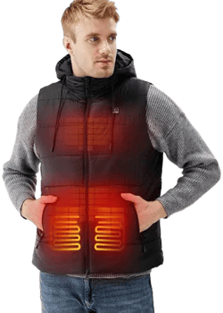 Men's Heated Vest with Detachable Hood