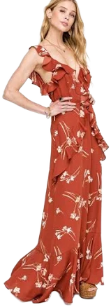 Astr The Label Women's Sleeveless Ruffle Maxi Dress