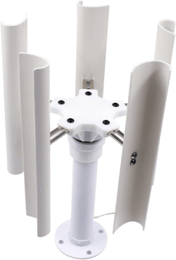 35W Vertical Axis Wind Turbine Model DIY 5 Blades Three Phase Permanent Magnet Brushless Generator Vertical Axis Breeze Portable Low Speed Outdoor Windmill