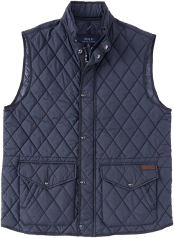 Polo Ralph Lauren Big Tall Pembray Navy Quilted Vest, Mens, 2XLT, Navy