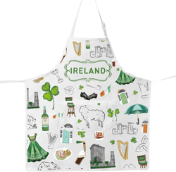 G2TUP Irish Cooking Apron Irish Grill Apron Ireland Kitchen Apron Ireland Themed Gifts Irish Aprons For Women Men