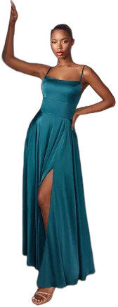 Justine A-Line Satin Gown