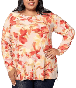 Dennis Basso Printed Italia Knit Floral Tunic