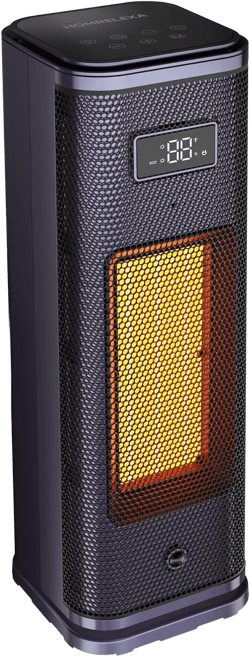Portable Electric Space Heater - Small Desk Electric Heaters for Indoor Use, Fast Heating PTC Ceramic Space Heater with Adjustable Thermostat and Remote for Office Bedroom Home (Purple)