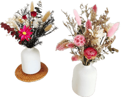 dried flower bouquet in vase，natural bouquet with ceramic vase，small bouquet，desktable decoration，home decor，gift for friends，ornaments