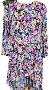 Springtime Floral High Low Tunic