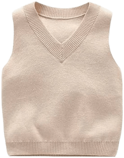 V-Neck Knitted Sweater Vest