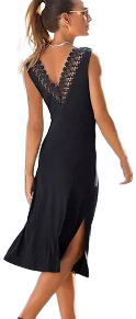 LASCANA V-Back Lace Accent Dress