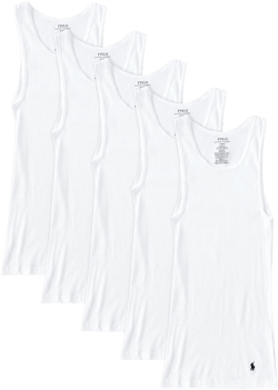 Polo Ralph Lauren Men's Classic Logo Embroidered Cotton Tanks (5-Pack)