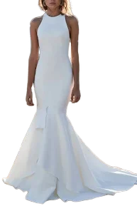 Elegant Mermaid Wedding Dress with Back Hole