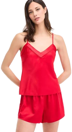 INC International Concepts Women's Stretch Satin Pajama Set