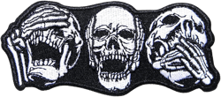 Iron On Biker Vest Patches - Motorcycle Patches for Vests, 3.54 x 1.57 Convenient Size, Polyester & Cotton Material, Sleek Gothic Design, Easy to Use, Good for T-Shirts, Jeans, Hats, and Bags