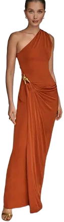 Donna Karan Women's One-Shoulder Slinky-Knit Gown
