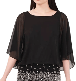 Chaus Women's Embellished Border Long Sleeved Top